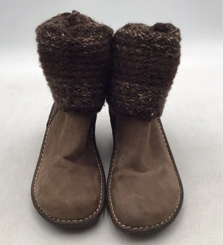 UGG Women's Cresthaven 1938 Brown Wedge Heel Knee High Sock Boots - Size 6